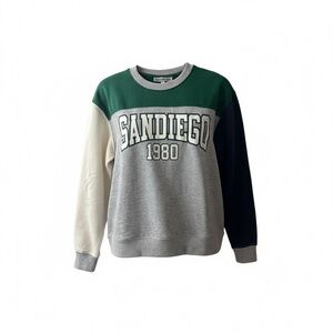 Sandiego 1980 Men's Crewneck Sweater - Green, Gray, and Cream